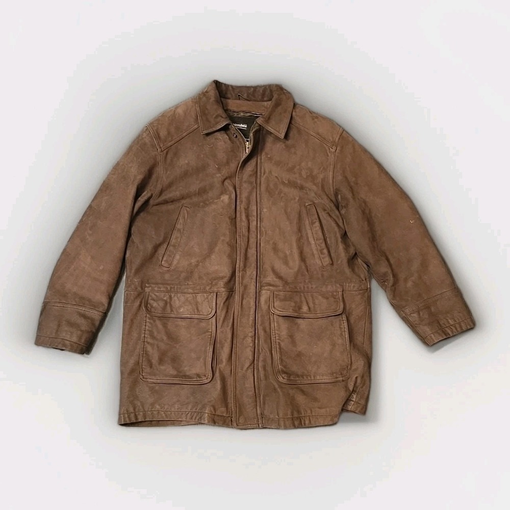Vtg Wilsons Adventure Bound Men's‎ Brown Leather Thinsulate Liner Jacket XL